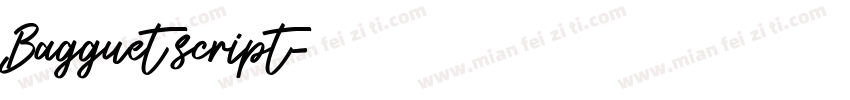 Bagguet script字体转换